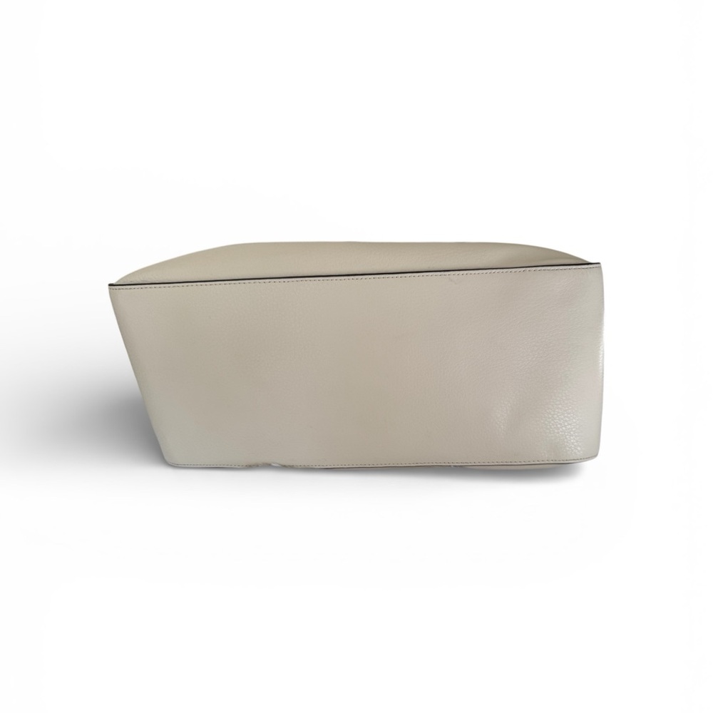 Coach Cream/Chalk Leather Tote Bag with Coach Dust Bag - Picture 6 of 16